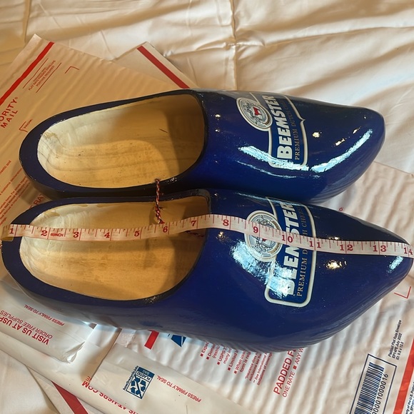 BEEMSTER premium Dutch cheese blue promotional wooden clogs Dutch cheese clogs - Picture 10 of 13